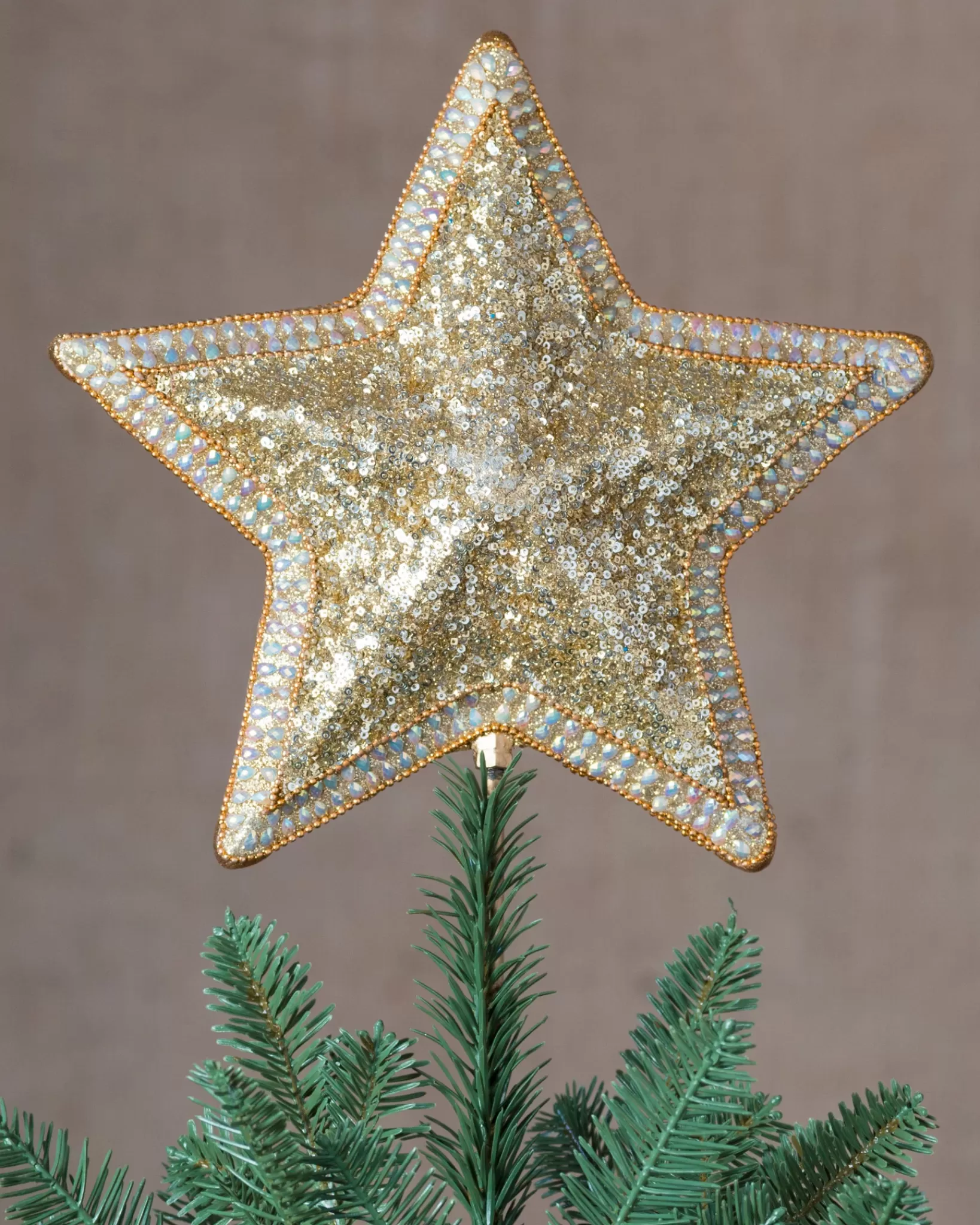 Sale All Over Beaded Star Christmas Tree Toppers Toppers