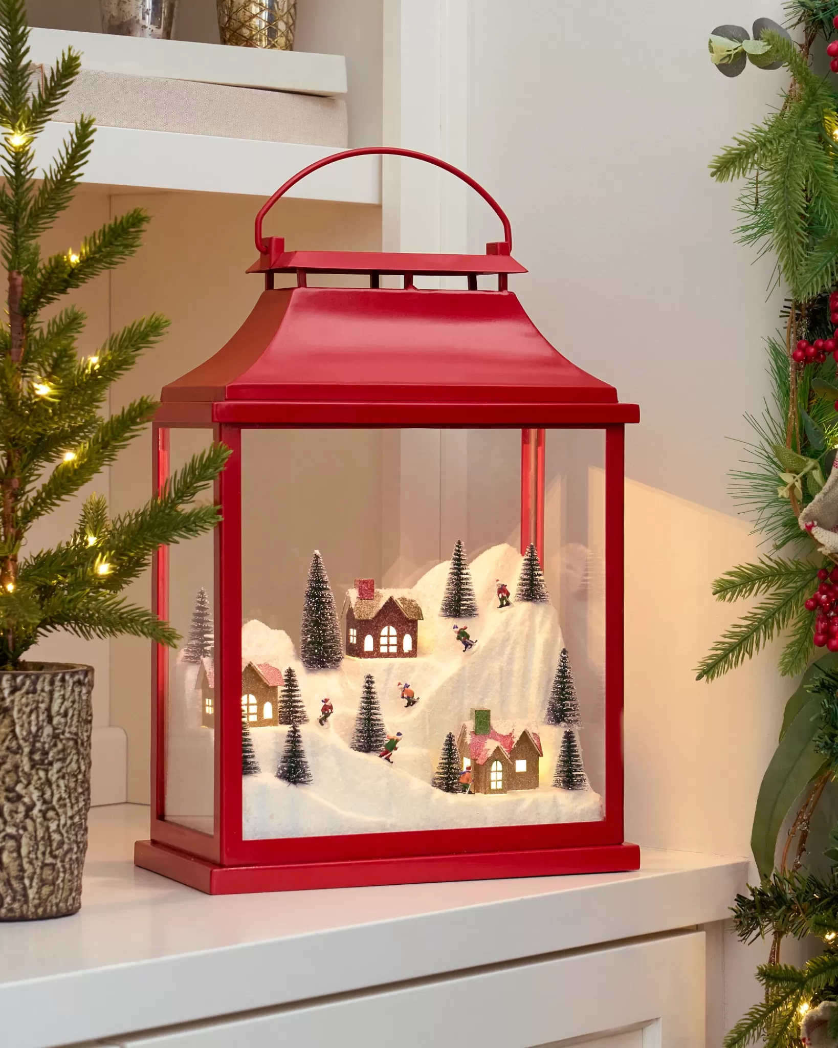 Hot Alpine Ski Mountain Lantern String Lighting & Lanterns