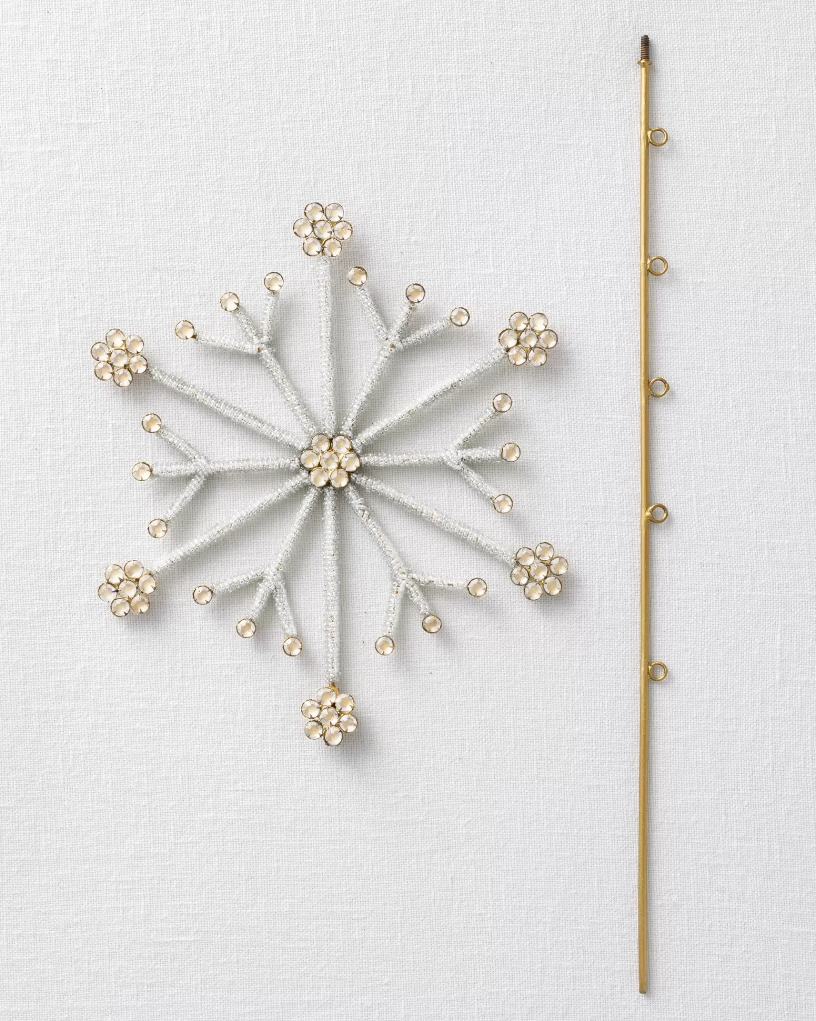 Outlet Beaded Snowflake Christmas Tree Toppers Toppers