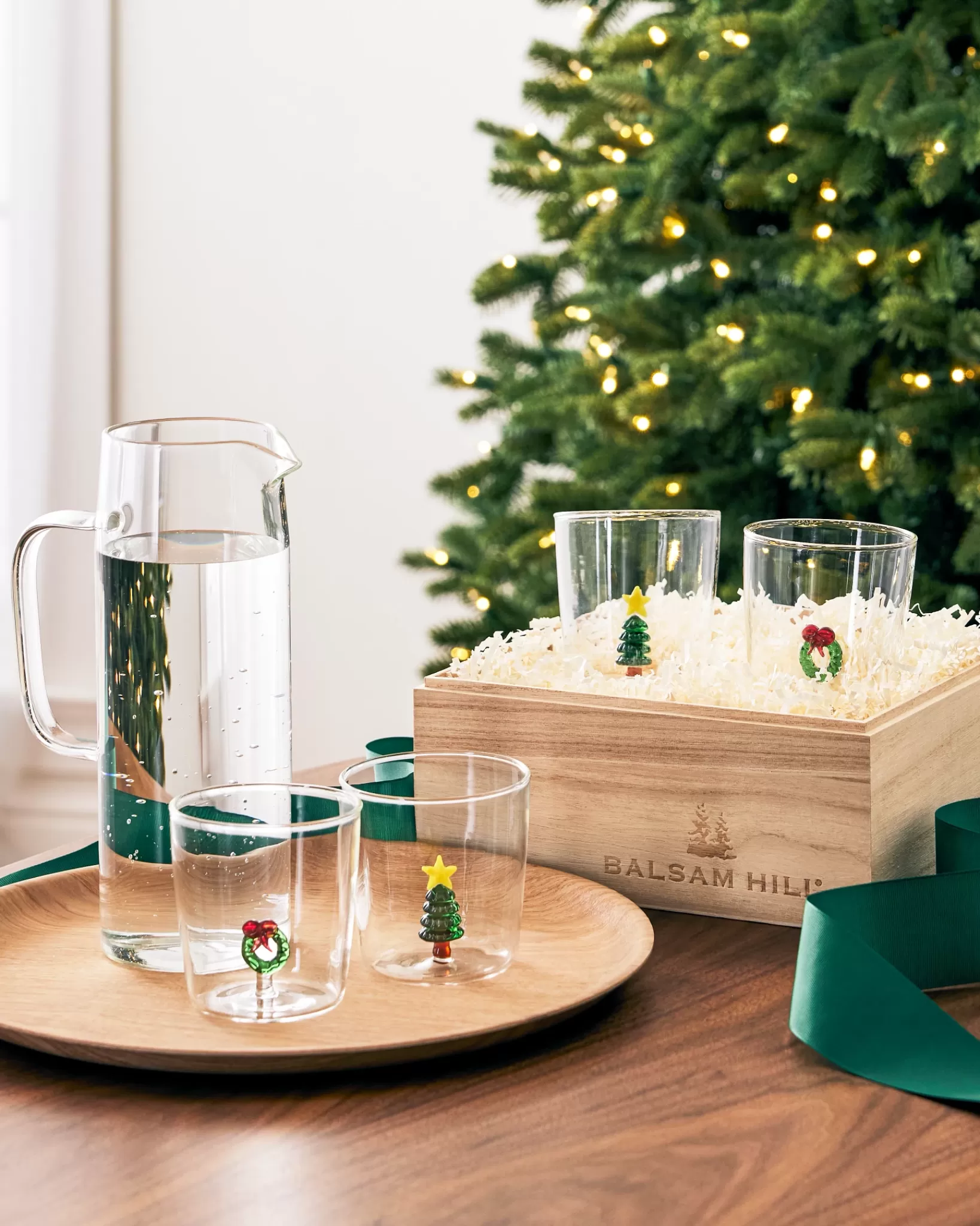 Clearance Christmas Cheer Tumbler Gift Box Platters & Drinkware | Holiday Gourmet Gifts