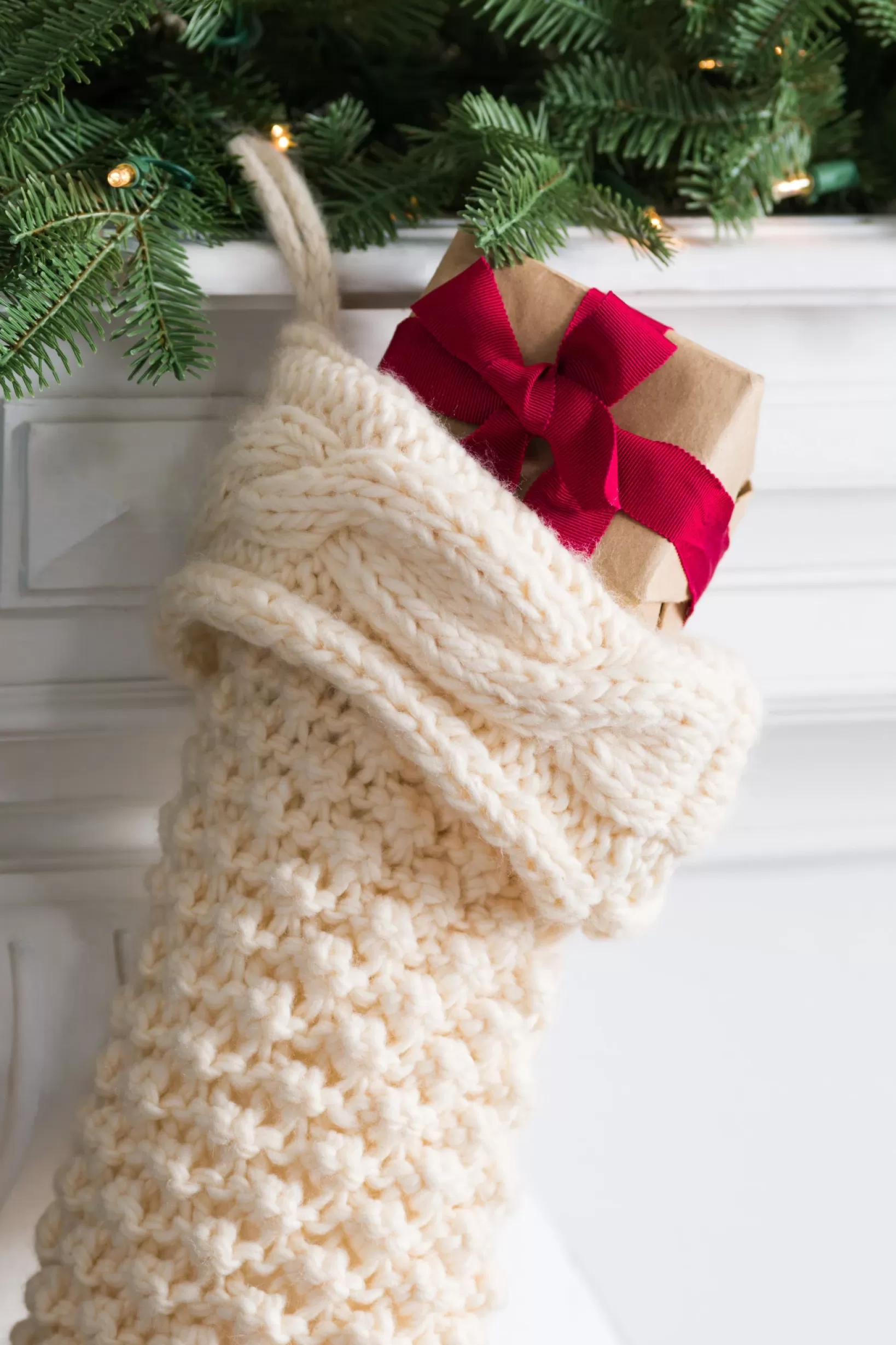 Store Chunky Knit Stocking Stockings & Holders