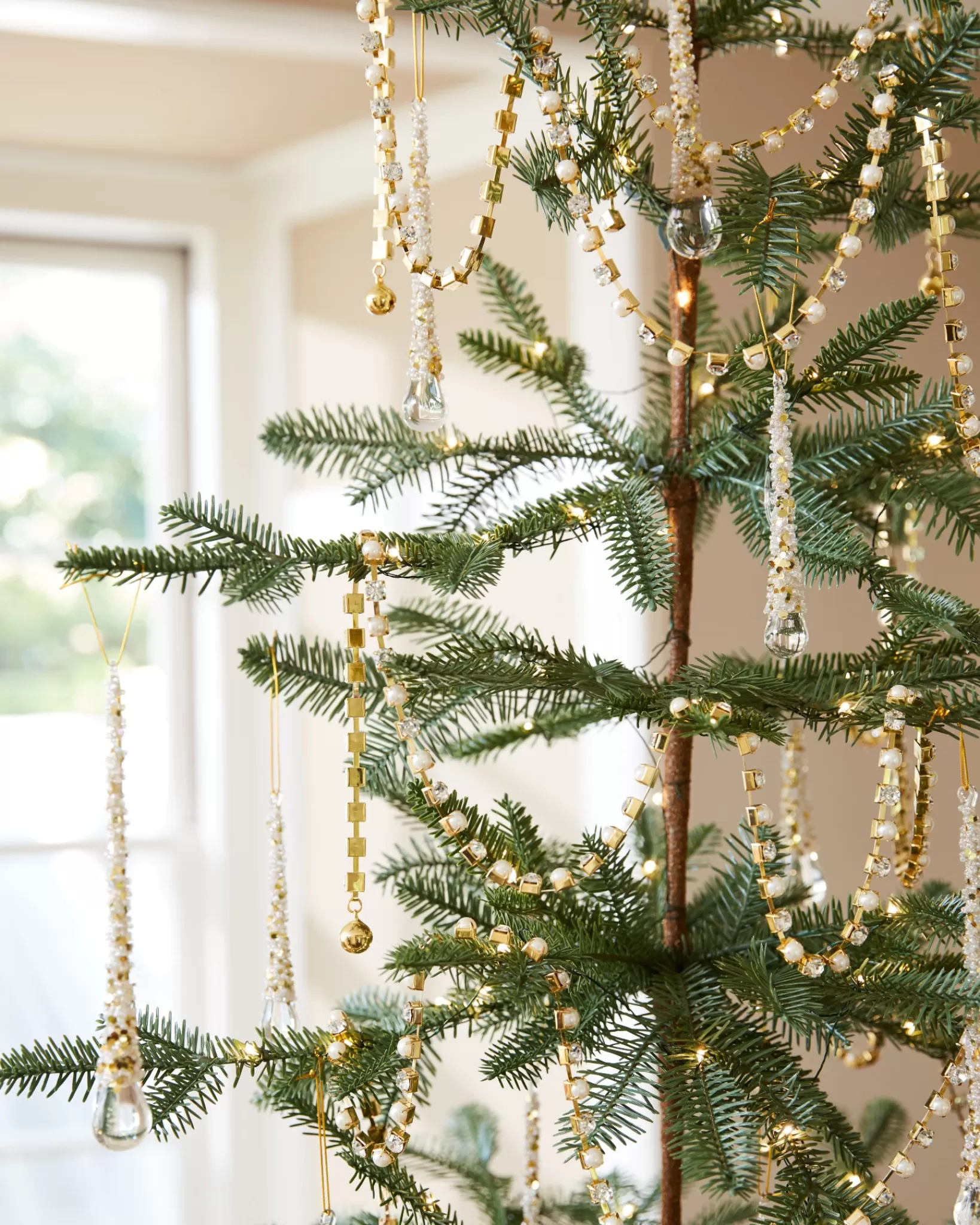 Outlet Crystal & Gold Christmas Tree Garlands Garlands