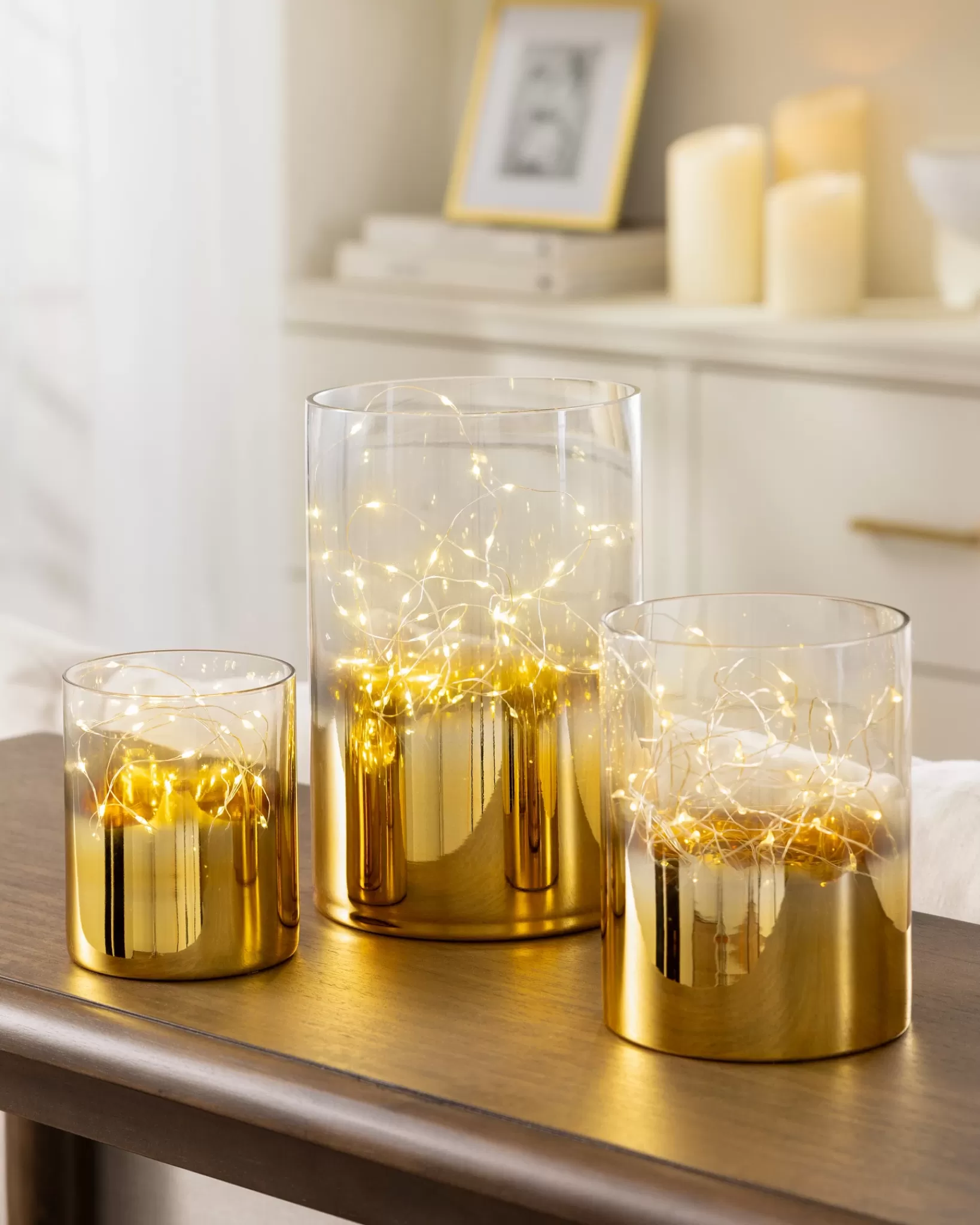 Online Fairy Light Hurricanes Decorative Accents | Candles & Scents