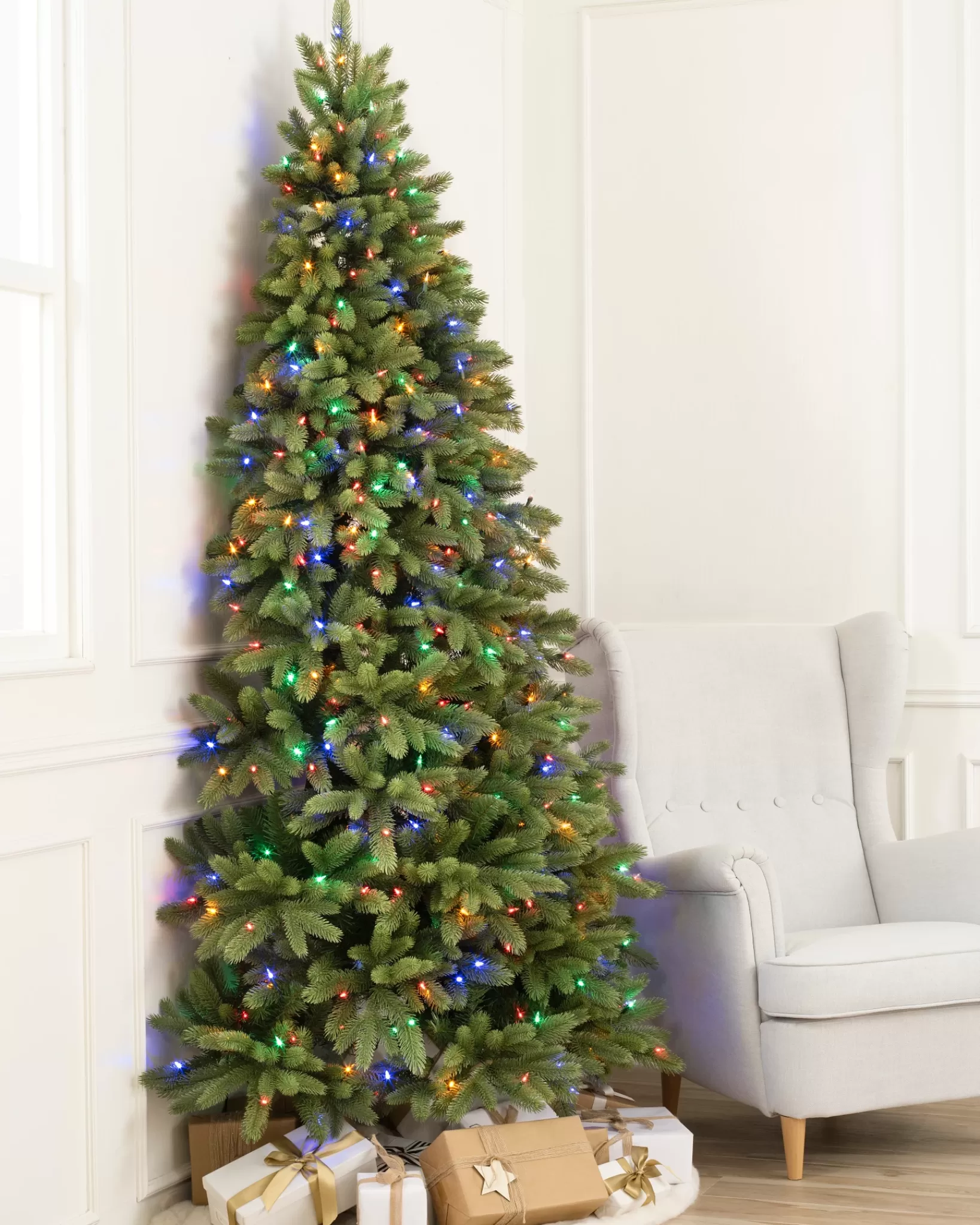 Hot Fifth Avenue Flatback Trees 7 - 7.5 Feet | Pre-Lit