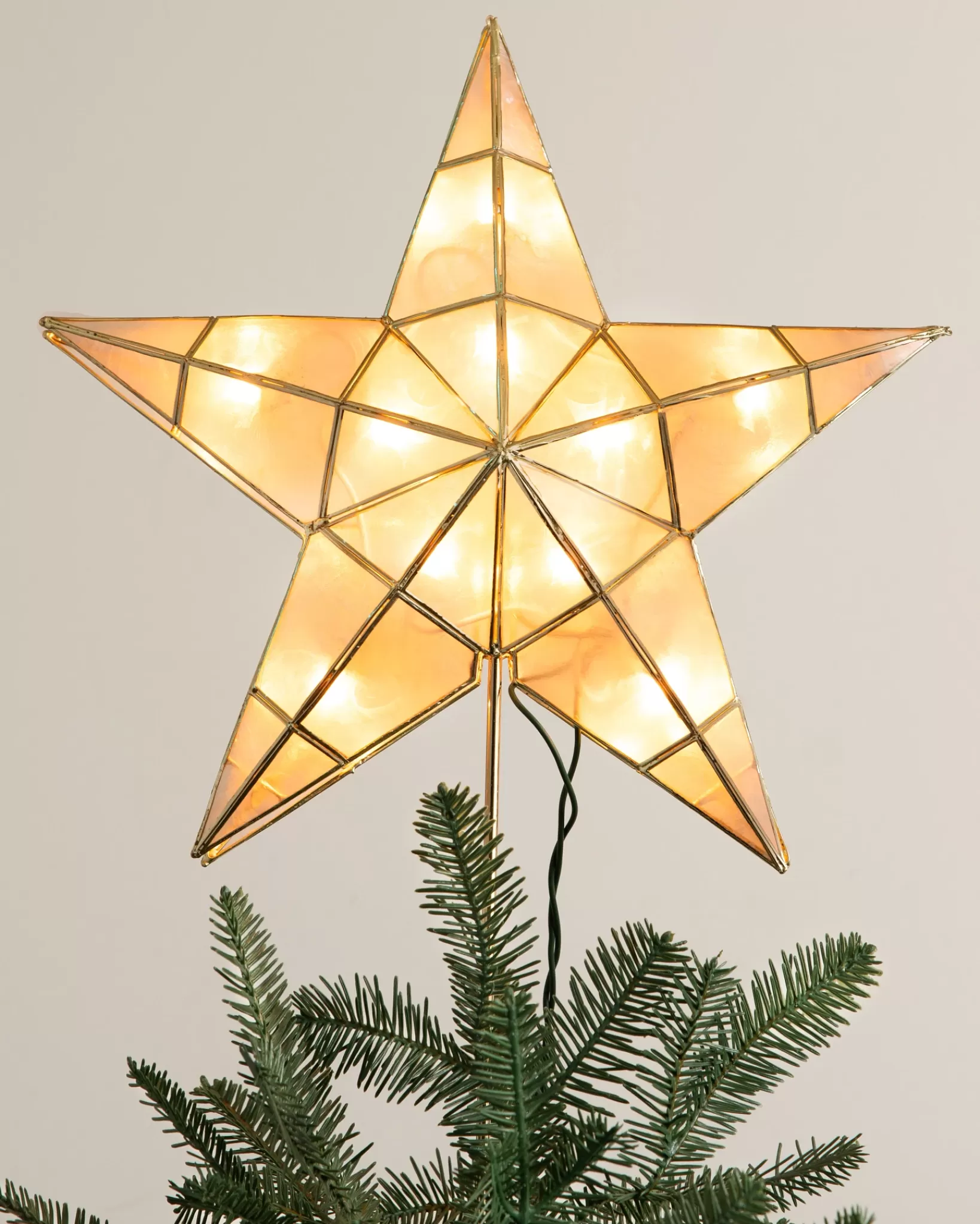 Best Sale Lit Capiz Star Tree Toppers Toppers