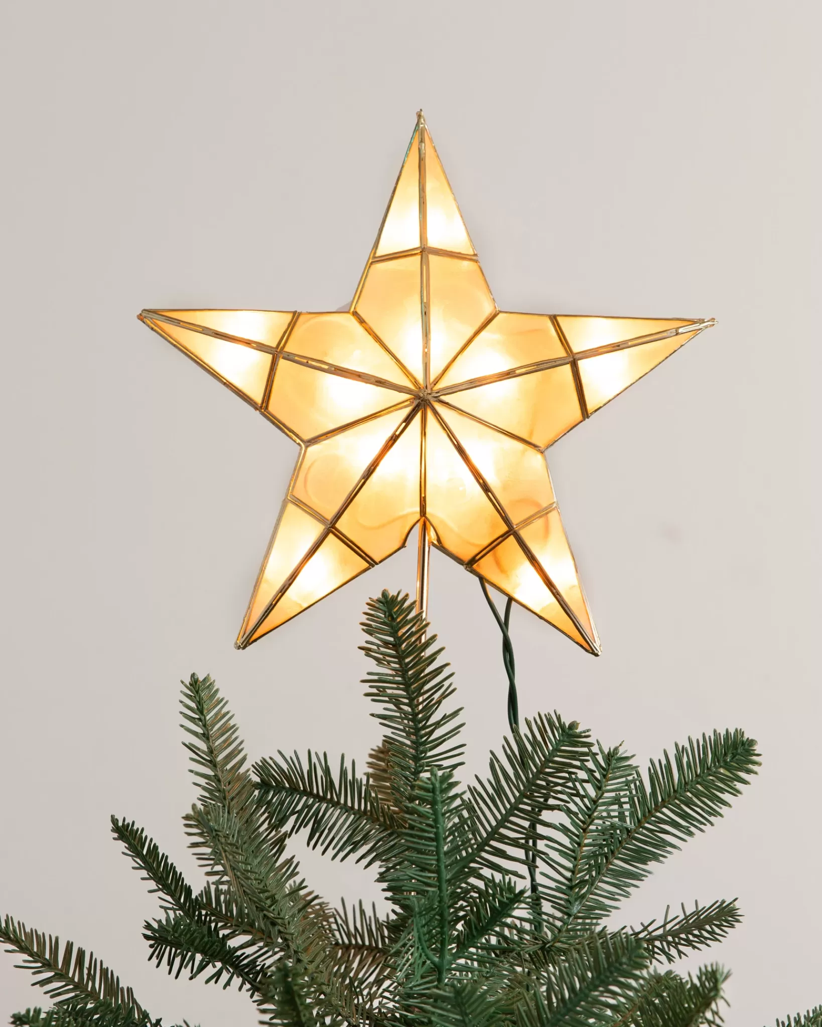 Best Sale Lit Capiz Star Tree Toppers Toppers