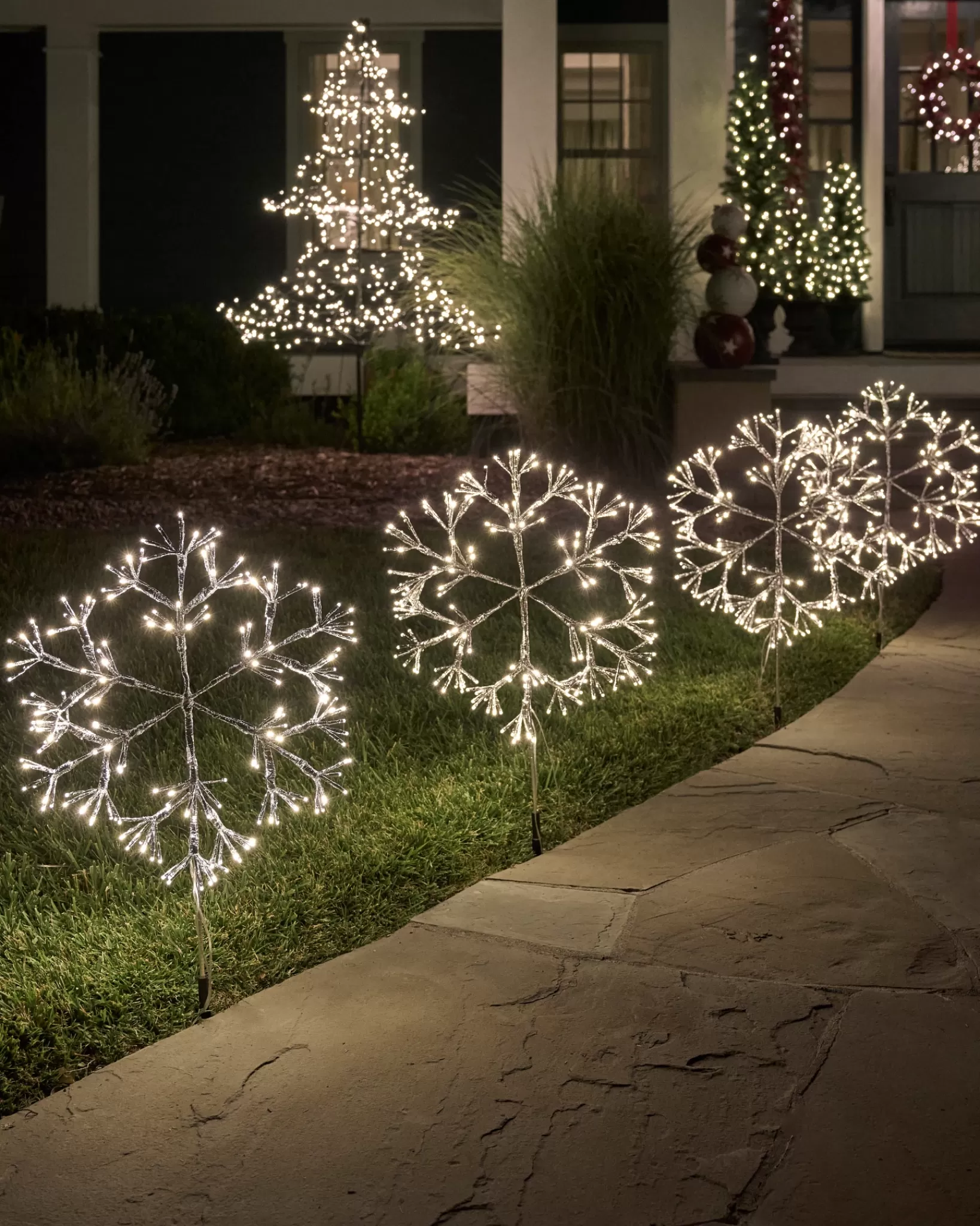 Outlet Outdoor Snowflake Pathway Lights Yard Decorations | Outdoor Lights