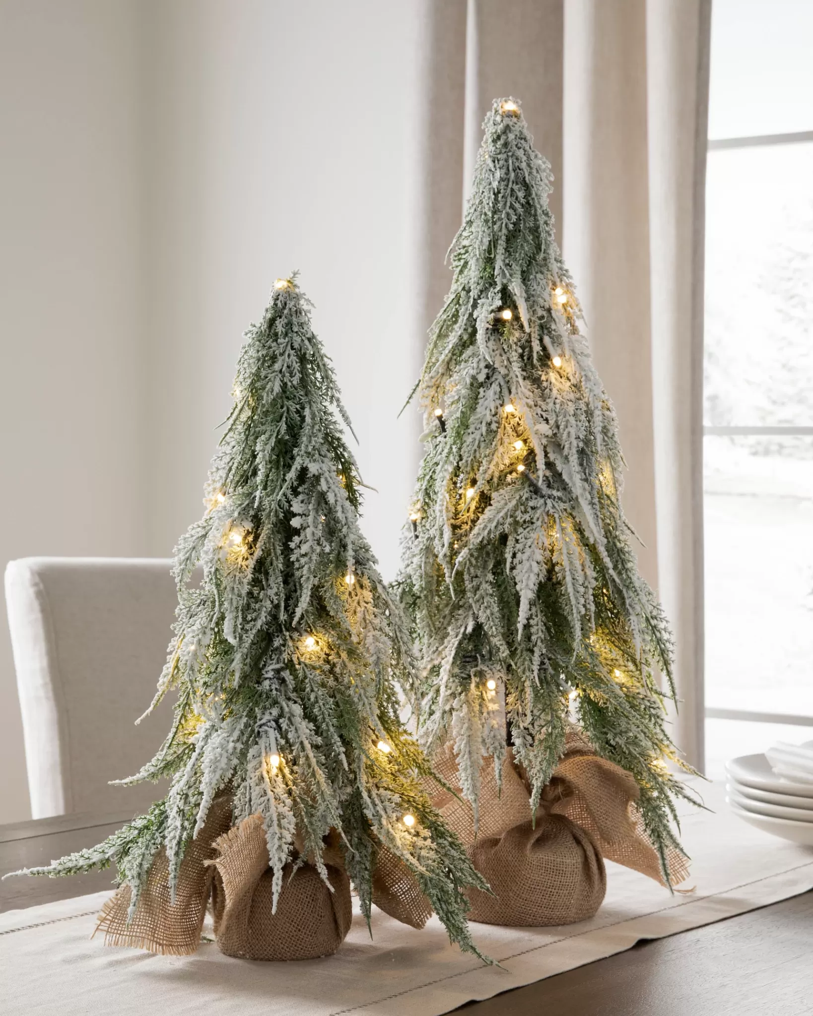 Fashion Snowfall Downswept Tabletop Trees Tabletop & Accent Trees